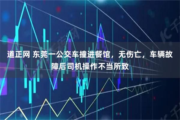 道正网 东莞一公交车撞进餐馆，无伤亡，车辆故障后司机操作不当所致